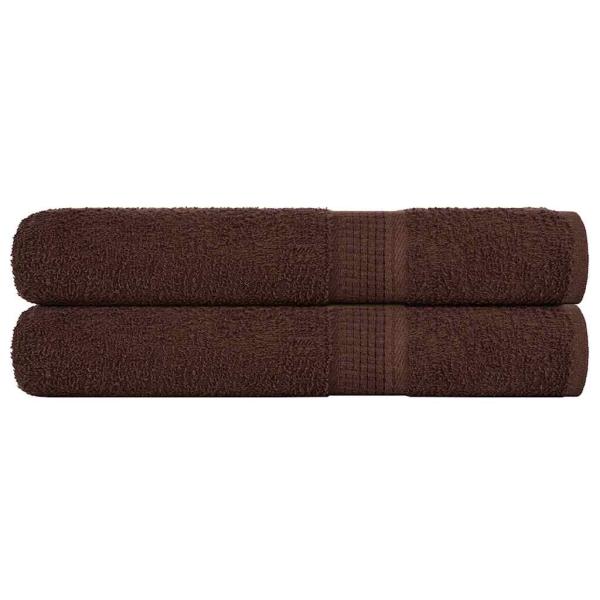 ARDEBO.de - Saunatücher 2 Stk. Braun 80x200 cm 360 g/m² 100% Baumwolle
