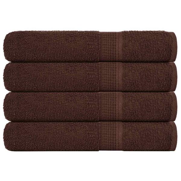 ARDEBO.de - Handtücher 4 Stk. Braun 100x200 cm 360 g/m² 100% Baumwolle