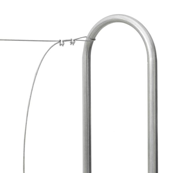 Brennholzregal mit Stahldraht 250x25x150 cm Verzinkter Stahl