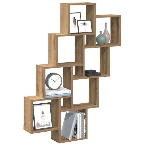 ARDEBO.de - Würfelregal Artisan-Eiche 90x15x119,5 cm Holzwerkstoff