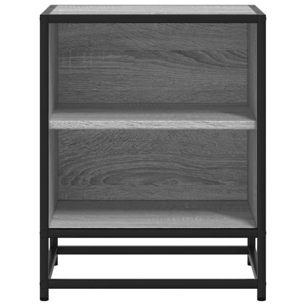 Nachttisch Grau Sonoma 40x31x50 cm Holzwerkstoff und Metall