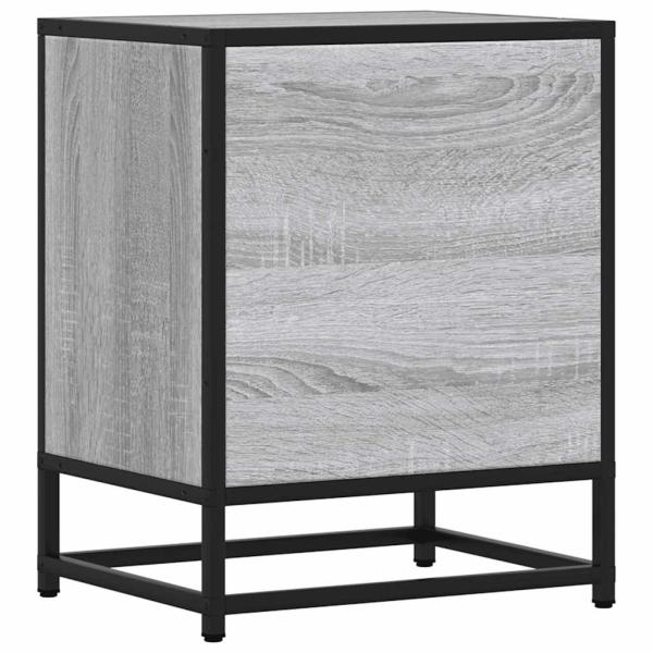 Nachttisch Grau Sonoma 40x31x50 cm Holzwerkstoff und Metall