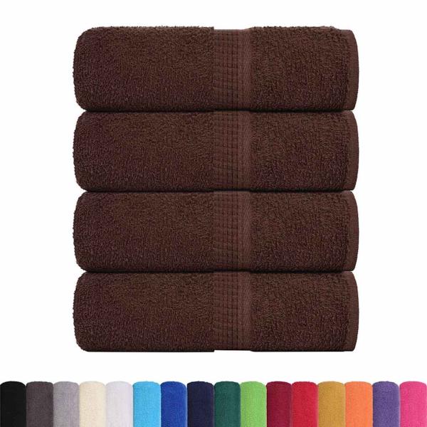 Gästetücher 4 Stk. Braun 30x50 cm 360 g/m² 100% Baumwolle