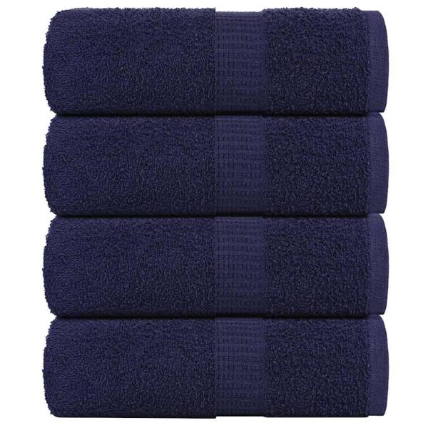 ARDEBO.de - Gästetücher 4 Stk. Marineblau 30x50 cm 360 g/m² 100% Baumwolle