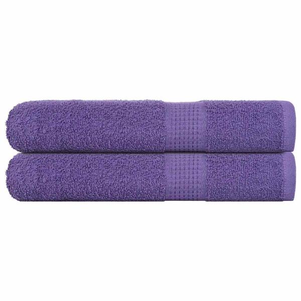 ARDEBO.de - Handtücher 2 Stk. Lila 100x200 cm 360 g/m² 100% Baumwolle
