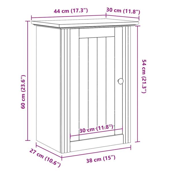 Bad-Wandschrank BODO Grau 44x30x60 cm