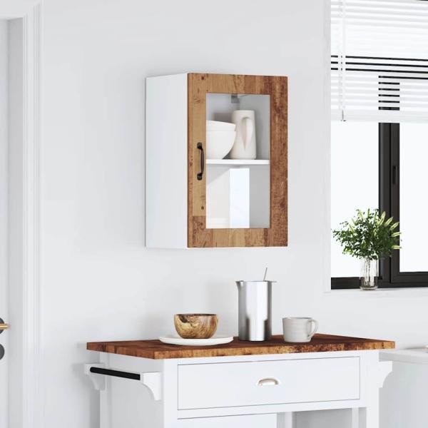 Küchen-Hängeschrank mit Glastür Porto Altholz-Optik