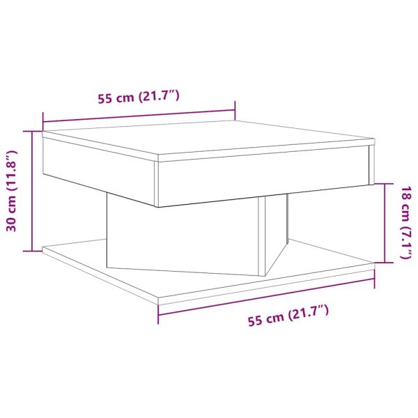 Couchtisch Artisan-Eiche 55x55x30 cm Holzwerkstoff
