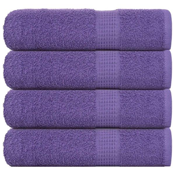 ARDEBO.de - Badetücher 4 Stk. Lila 100x150 cm 360 g/m² 100% Baumwolle