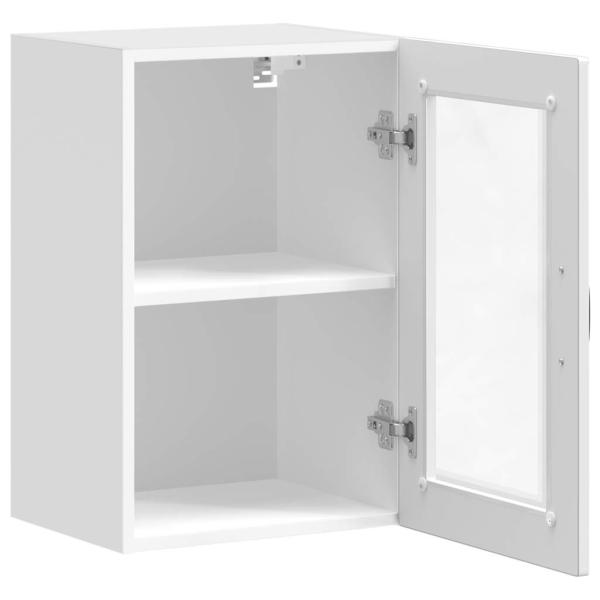 Küchen-Hängeschrank mit Glastür Porto Hochglanz-Weiß