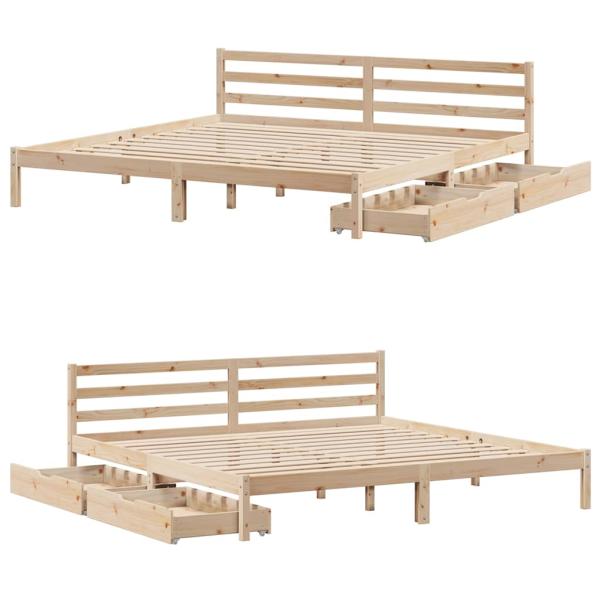 Massivholzbett ohne Matratze 180x200 Kiefernholz