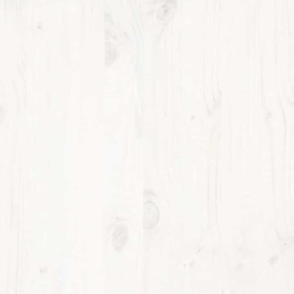 Massivholzbett ohne Matratze Weiß 100x200 cm Kiefernholz