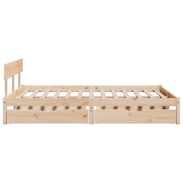 Massivholzbett ohne Matratze 140x200 cm Kiefernholz
