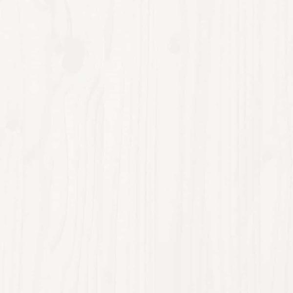 Massivholzbett ohne Matratze Weiß 90x200 cm Kiefernholz