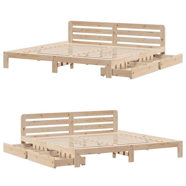 Massivholzbett ohne Matratze 180x200 Kiefernholz