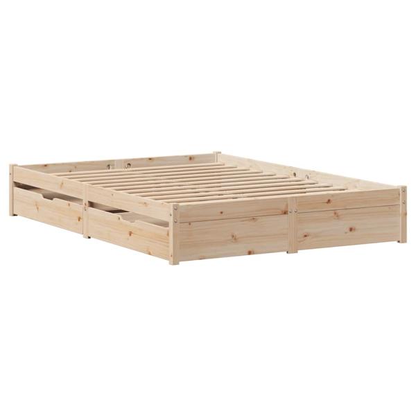 Massivholzbett ohne Matratze 120x200 cm Kiefernholz