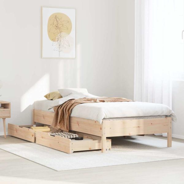 ARDEBO.de - Massivholzbett ohne Matratze 90x200 Kiefernholz