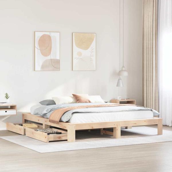 ARDEBO.de - Massivholzbett ohne Matratze 180x200 Kiefernholz