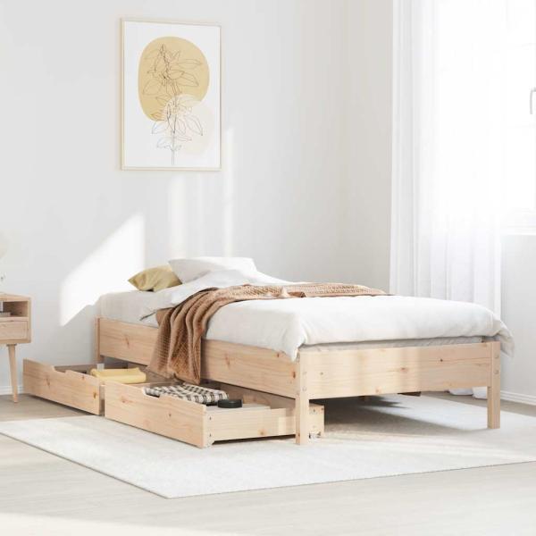 ARDEBO.de - Massivholzbett ohne Matratze 100x200 cm Kiefernholz
