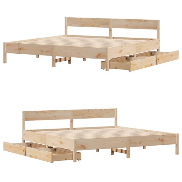 Massivholzbett ohne Matratze 180x200 Kiefernholz