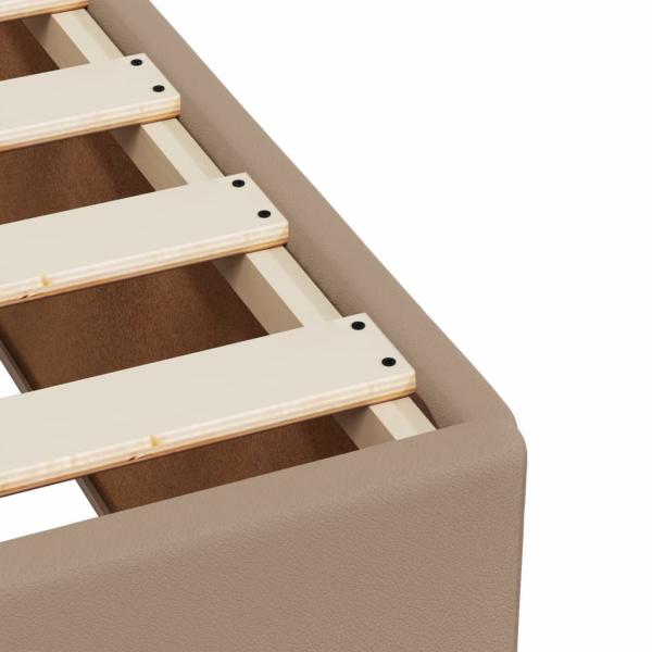 Boxspringbett mit Matratze Cappuccino-Braun 90x200cm Kunstleder