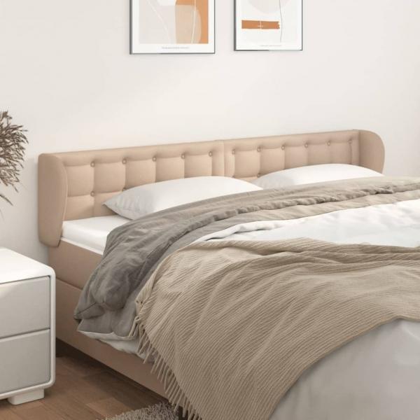 ARDEBO.de - Kopfteil mit Ohren Cappuccino-Braun 183x23x78/88 cm Kunstleder