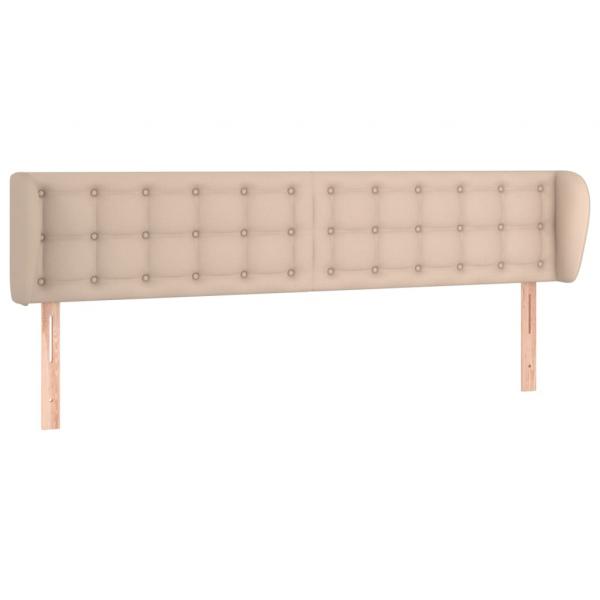 Kopfteil mit Ohren Cappuccino-Braun 183x23x78/88 cm Kunstleder