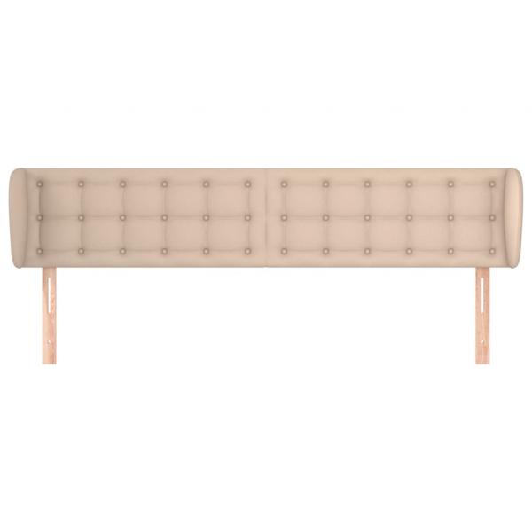 Kopfteil mit Ohren Cappuccino-Braun 183x23x78/88 cm Kunstleder