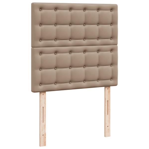 ARDEBO.de - Boxspringbett mit Matratze Cappuccino-Braun 90x190cm Kunstleder