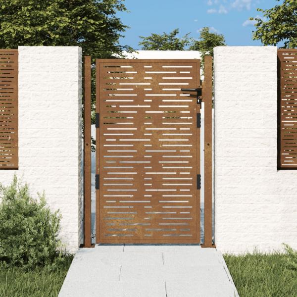 ARDEBO.de - Gartentor 105x155 cm Cortenstahl Quadratisches Design
