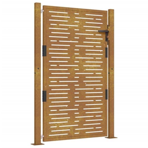 Gartentor 105x155 cm Cortenstahl Quadratisches Design