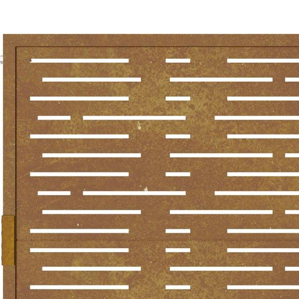 Gartentor 105x155 cm Cortenstahl Quadratisches Design