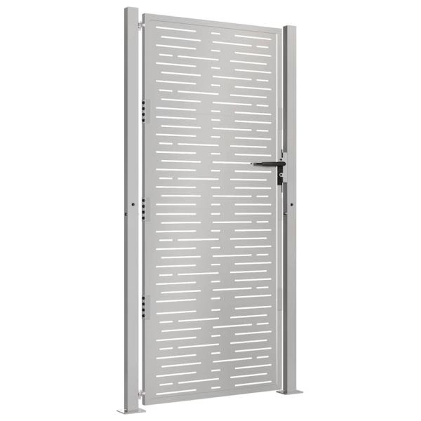 Gartentor 105x180 cm Cortenstahl Quadratisches Design