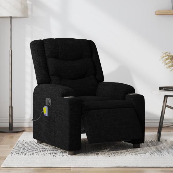 ARDEBO.de - Massagesessel Elektrisch Schwarz Stoff