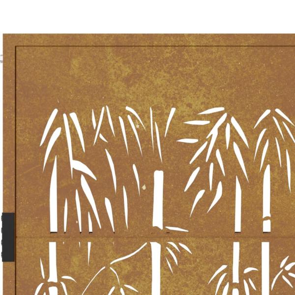 Gartentor 105x155 cm Cortenstahl Bambus-Design