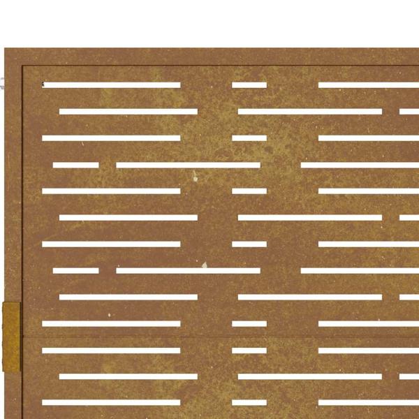 Gartentor 105x130 cm Cortenstahl Quadratisches Design