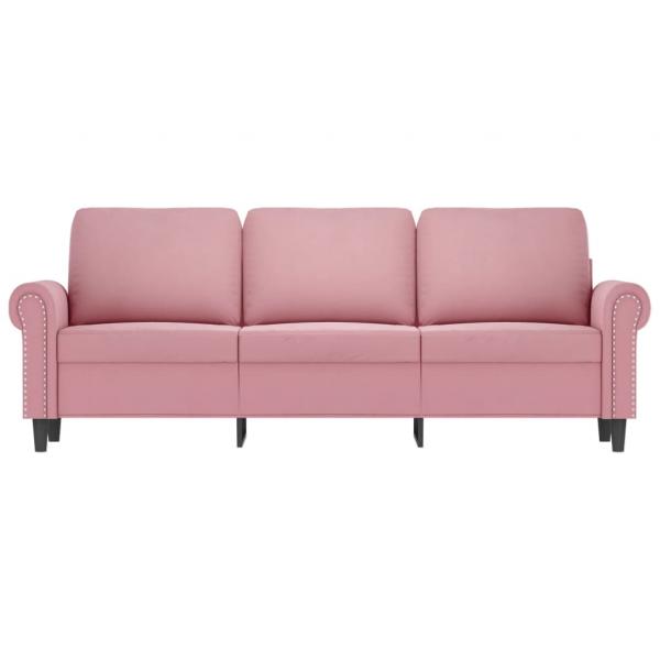 3-Sitzer-Sofa Rosa 180 cm Samt