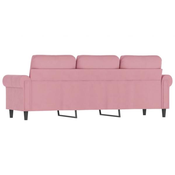 3-Sitzer-Sofa Rosa 180 cm Samt