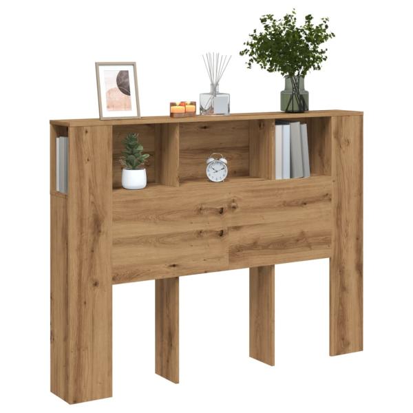 ARDEBO.de - Kopfteil mit Stauraum Artisan-Eiche 140x18,5x102,5 cm