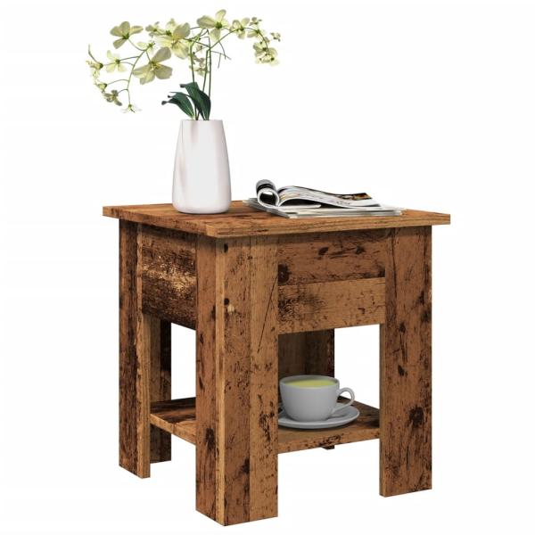 ARDEBO.de - Couchtisch Altholz-Optik 40x40x42 cm Holzwerkstoff