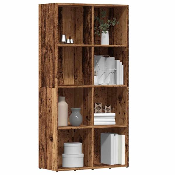 ARDEBO.de - Bücherregal Altholz-Optik 66x30x130 cm Holzwerkstoff