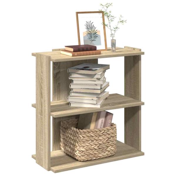 ARDEBO.de - Bücherregal 3 Böden Sonoma-Eiche 60x30x60 cm Holzwerkstoff