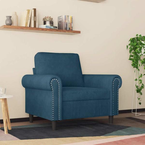 Sessel Blau 60 cm Samt