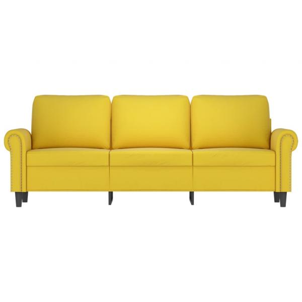 3-Sitzer-Sofa Gelb 180 cm Samt