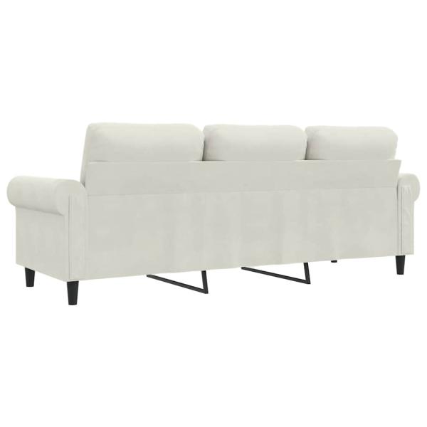 3-Sitzer-Sofa Creme 180 cm Samt