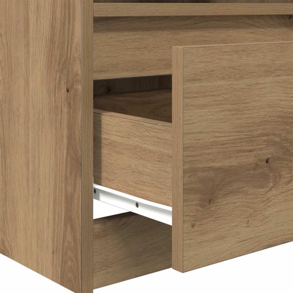 Nachttische 2 Stk. Artisan-Eiche 40x40x50 cm Holzwerkstoff