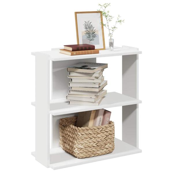 ARDEBO.de - Bücherregal 3 Böden Weiß 60x30x60 cm Holzwerkstoff