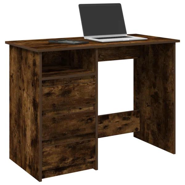 ARDEBO.de - Schreibtisch Räuchereiche 102x50x75 cm Holzwerkstoff