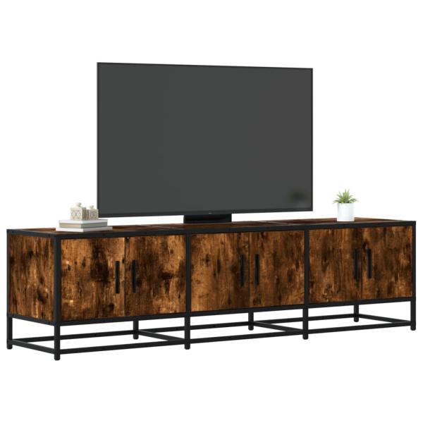 ARDEBO.de - TV-Schrank Räuchereiche 150x35x41 cm Holzwerkstoff und Metall