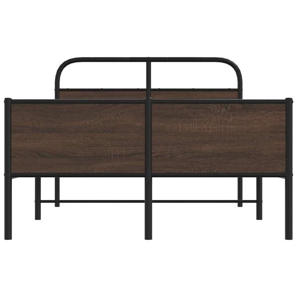 Bettgestell ohne Matratze 140x190 cm Braun Eichen-Optik